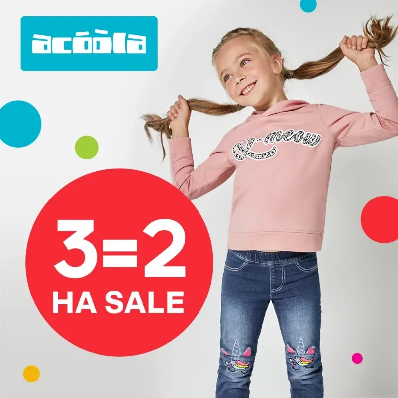 3=2 на весь SALE в Acoola!