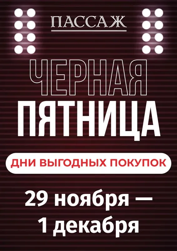 Список участников «Черной пятницы» в ТЦ «Пассаж»