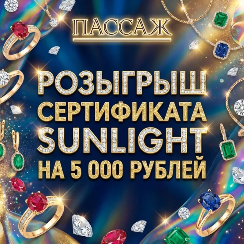 Разыгрываем сертификат SUNLIGHT на 5000 рублей в ВК!